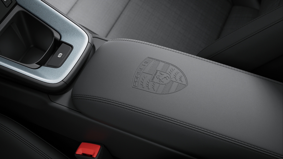 Porsche Crest on Storage Compartment Lid