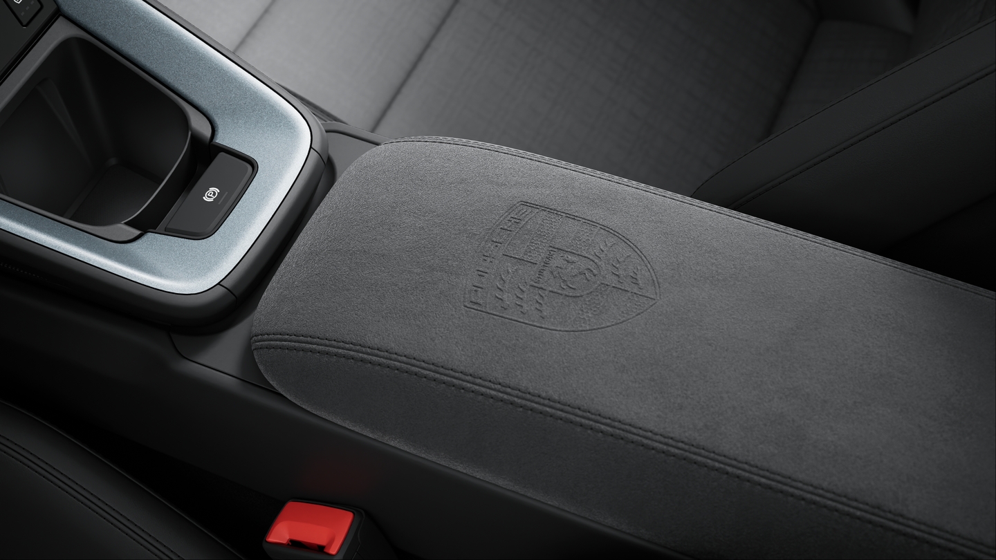 Porsche Crest on Storage Compartment Lid Race-Tex