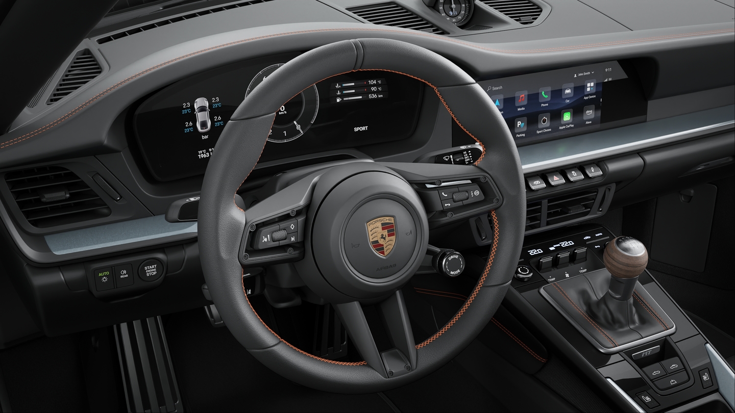 Interior Trim Package with decorative Stitching in contrasting Colour