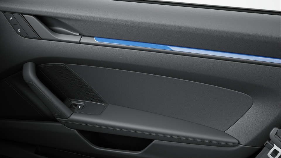 Interior Package painted in Exterior Colour with accent in Black