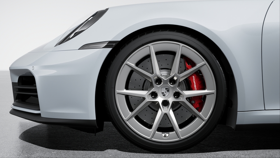 Brake system with Brake Calipers painted in Red