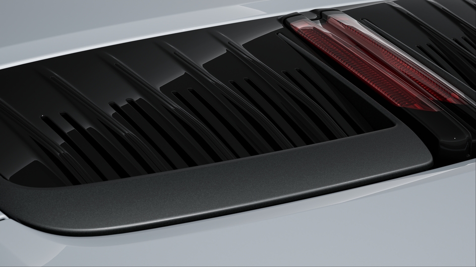 Rear lid grille with vertical slats