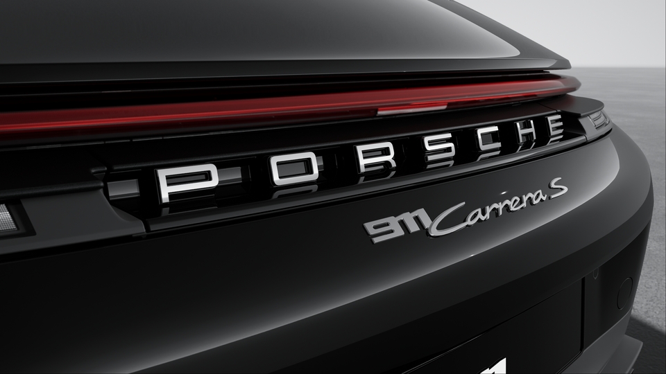 ‘PORSCHE’ logo in Silver colour (high-gloss)