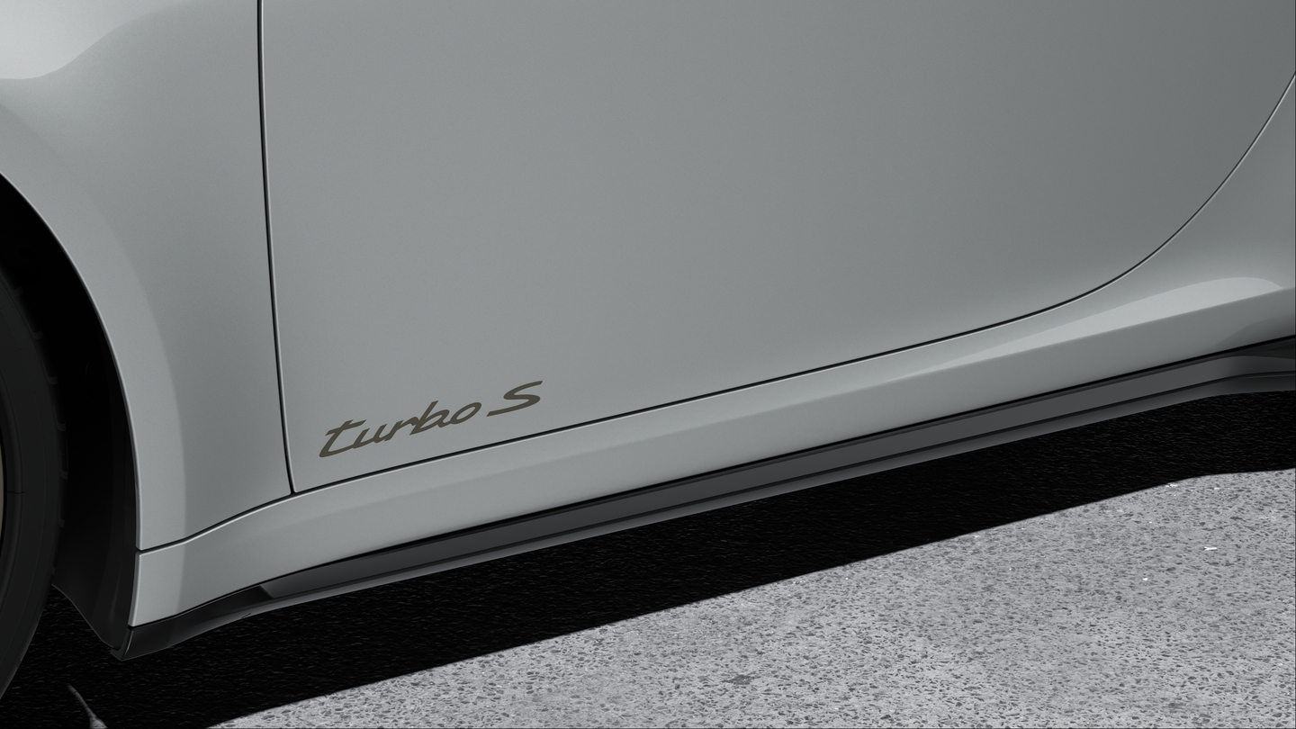 ‘turbo S’ decorative side logo in Turbonite