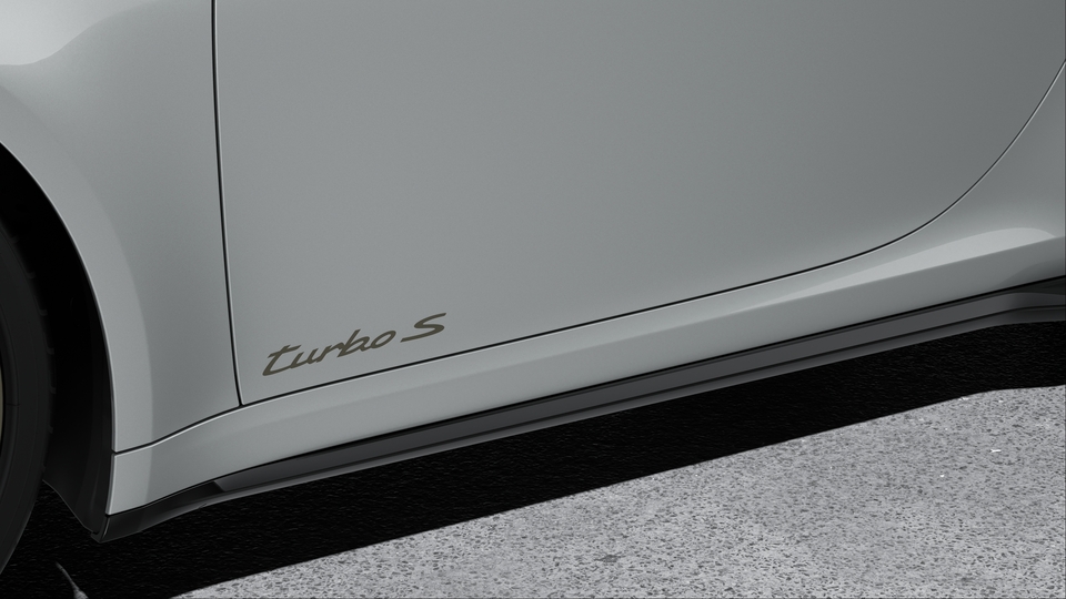 ‘turbo S’ decorative side logo in Turbonite