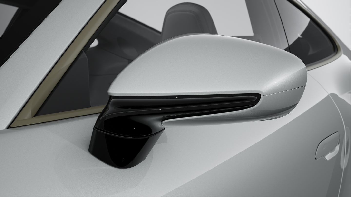 Mirror Bases painted in Black (high-gloss)