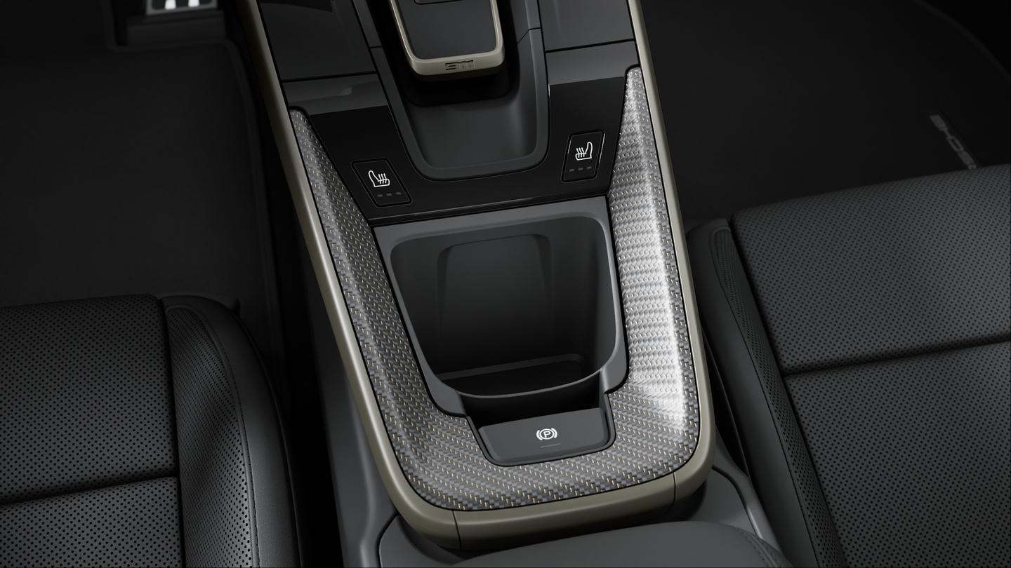 Matt carbon interior package with colour accent in Neodyme