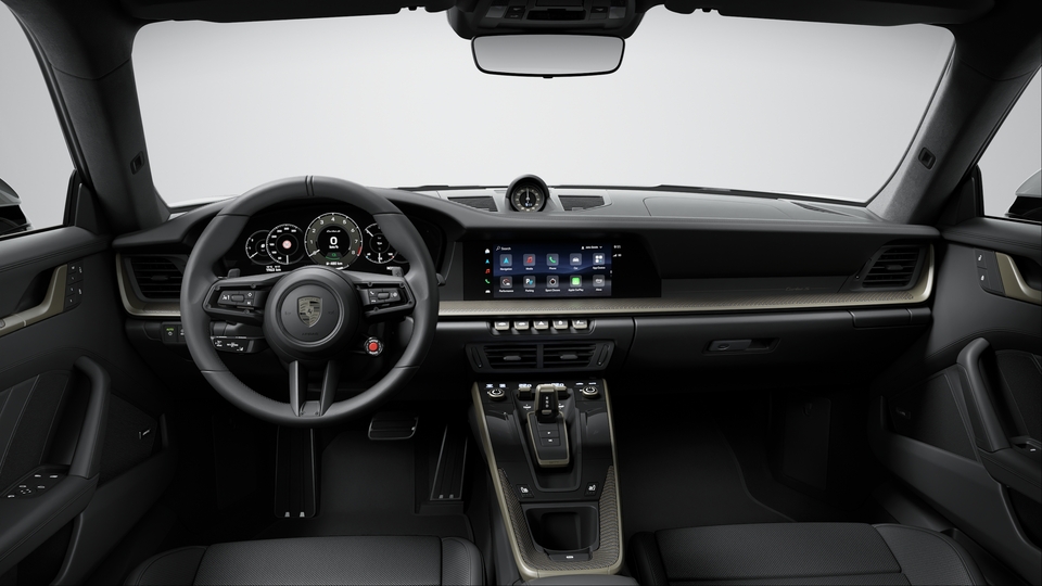 Matt carbon interior package with colour accent in Neodyme