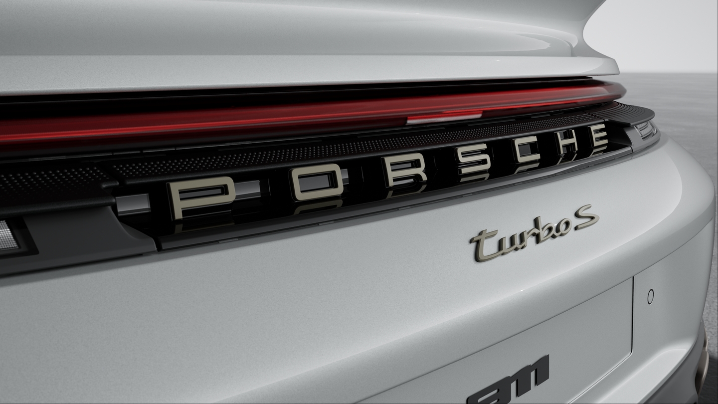 'PORSCHE' lettering in Turbonite