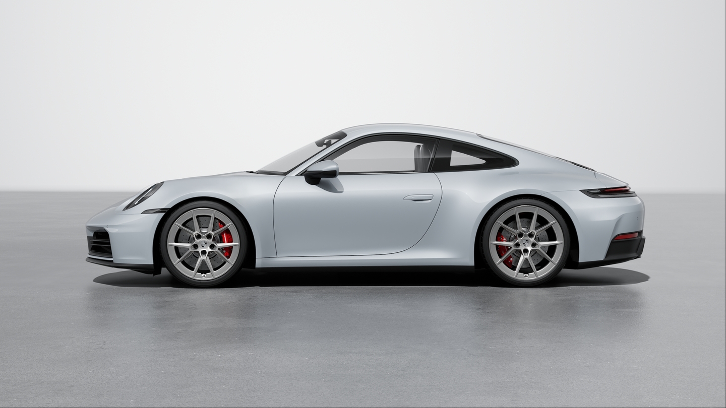 Wheel Centre Caps with Monochrome Porsche Crest