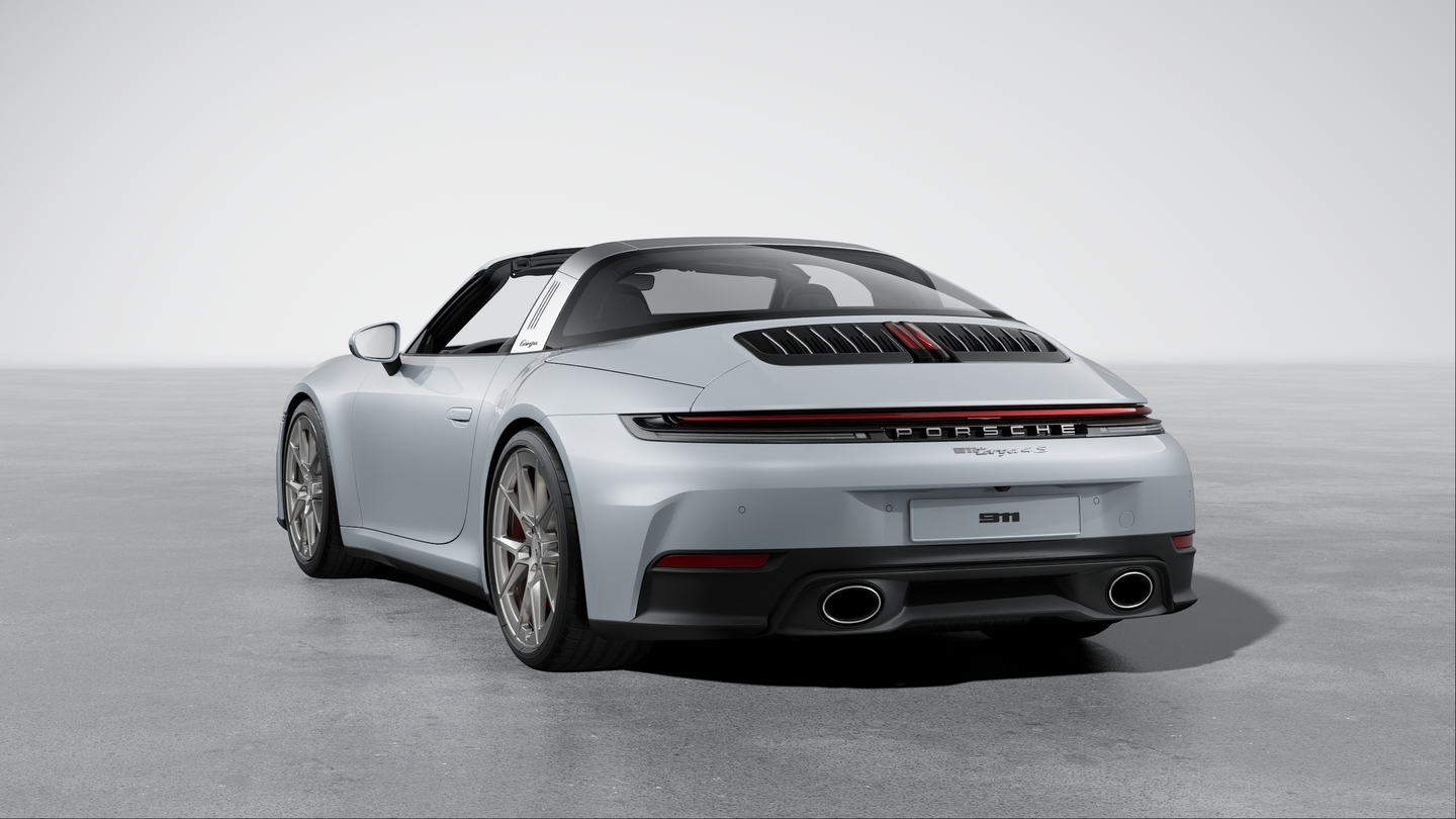 Rear lid grille with vertical slats Silver coloured (high-gloss)