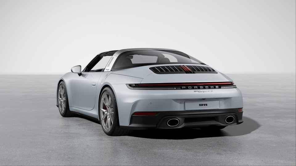Rear lid grille with vertical slats Silver coloured (high-gloss)