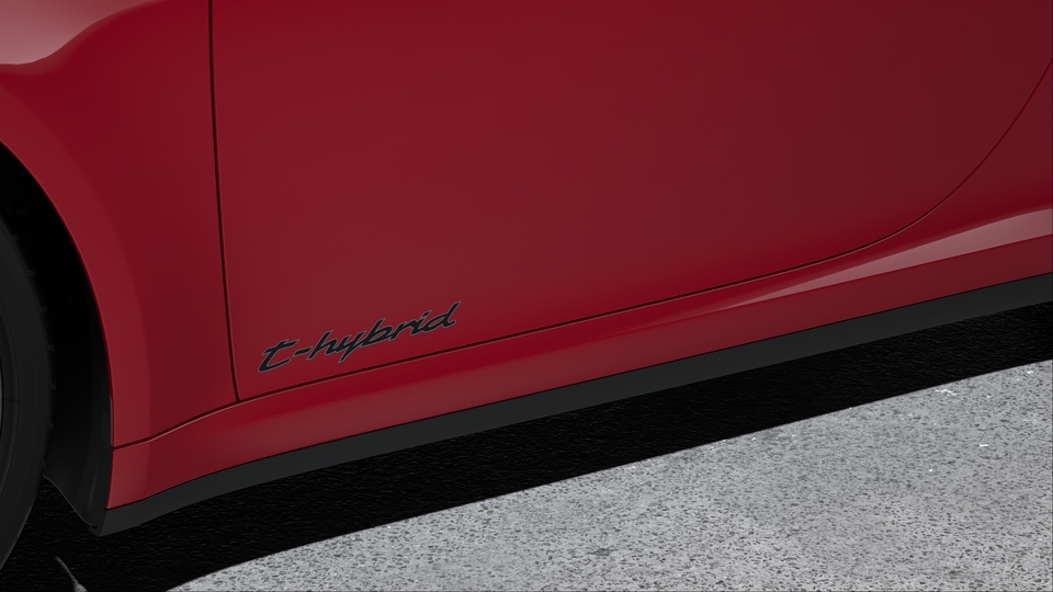 ‘t-hybrid’ Logo with Outline