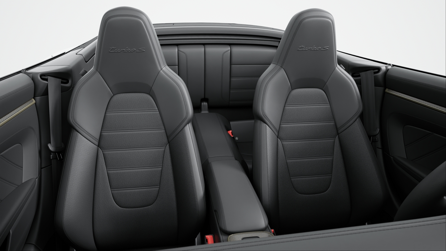 Headrests with embossed model designation