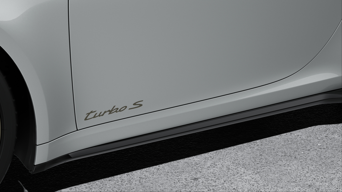 ‘turbo S’ decorative side logo in Turbonite