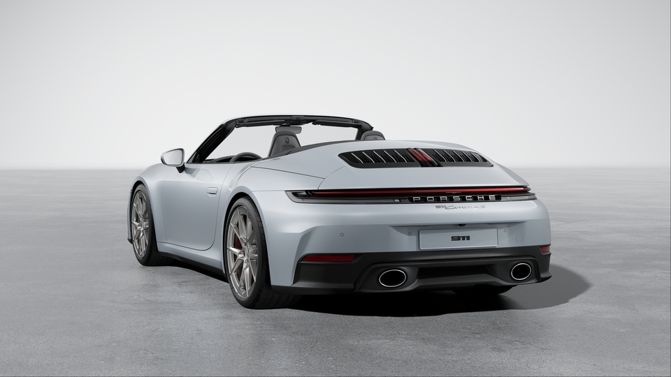 Rear Lid Grille with Vertical Slats in Silver (high-gloss)