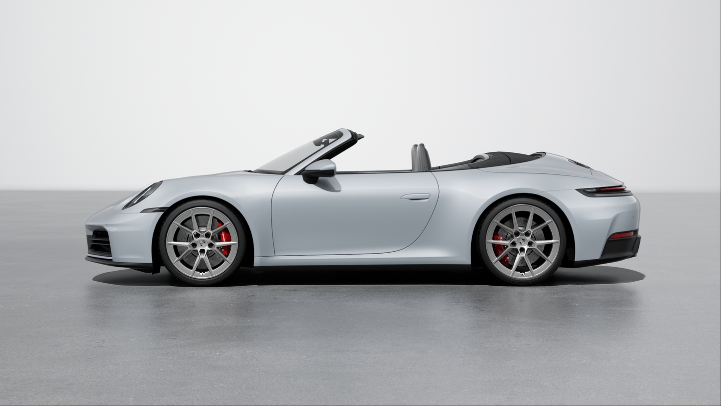 Wheel Centre Caps with Monochrome Porsche Crest