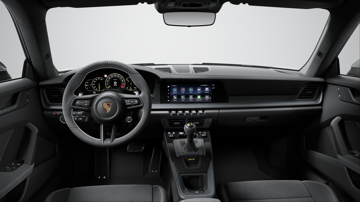 GT sports steering wheel in Race-Tex Black