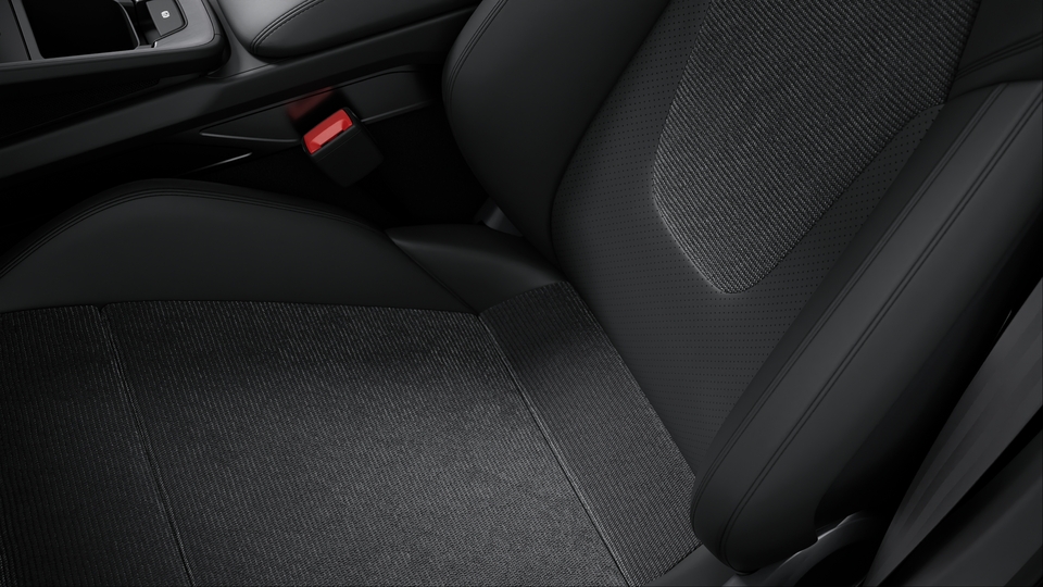 Interior with extensive leather items Black