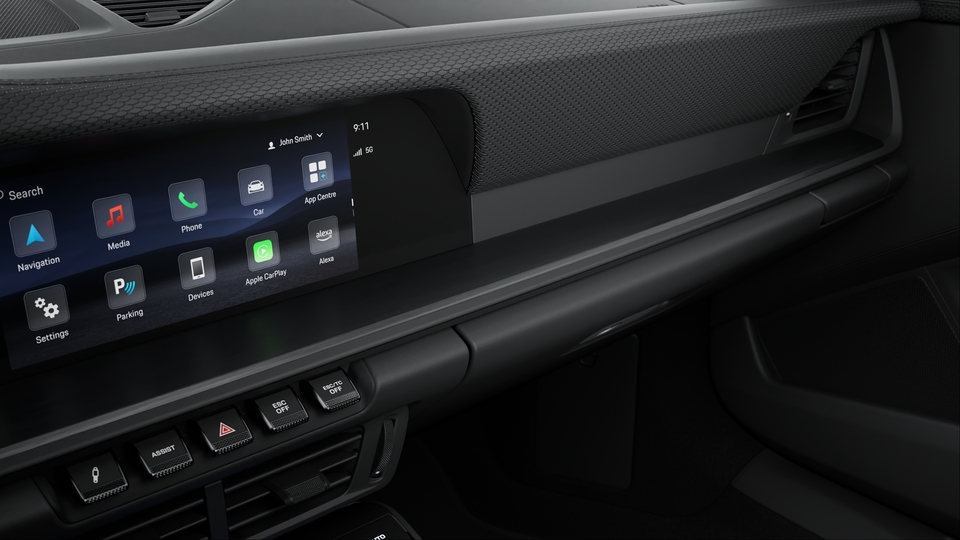 Interior with extensive leather items Black