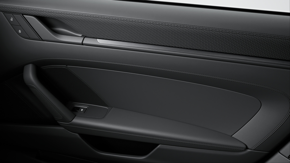 Interior with extensive leather items Black