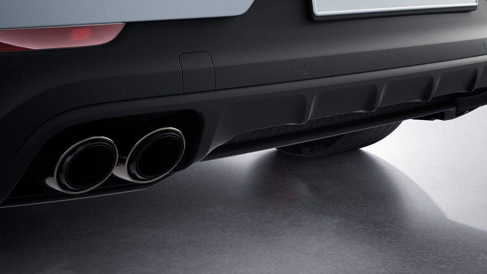 Sports exhaust system including sports tailpipes in Dark Bronze
