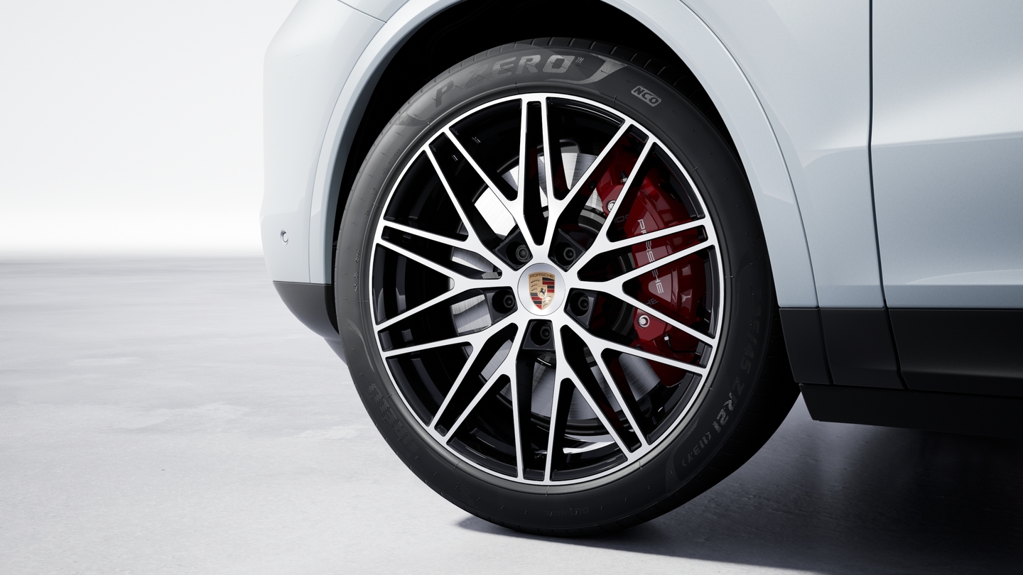 Brake system with brake calipers in Red