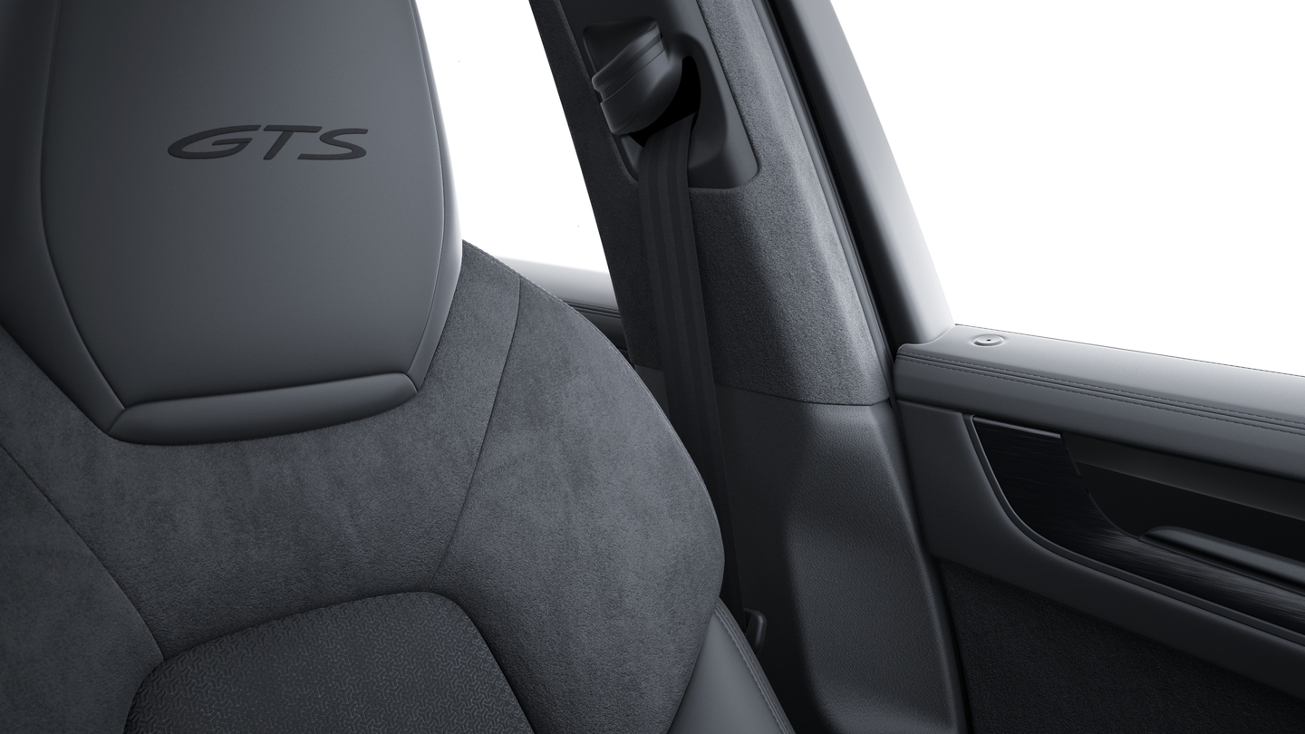 Race-Tex interior with leather Black, smooth-finish leather