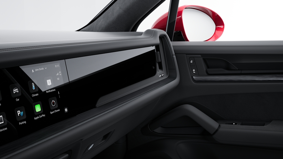 Interior trim in Black brushed aluminium
