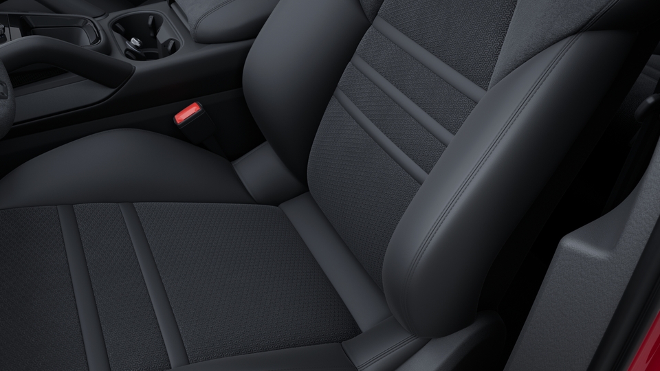 GTS sports seats front with integrated headrests (8-way, electric) and seat centre in Race-Tex-1