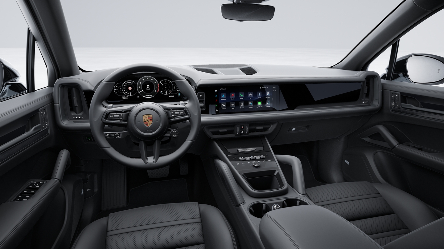 Interior trim in Black brushed aluminium