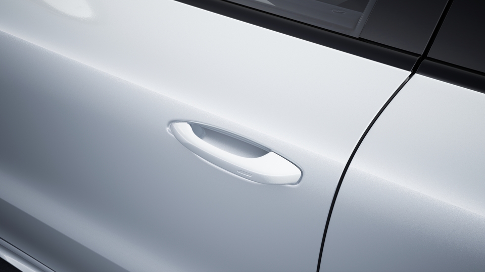 Door handles painted in exterior colour
