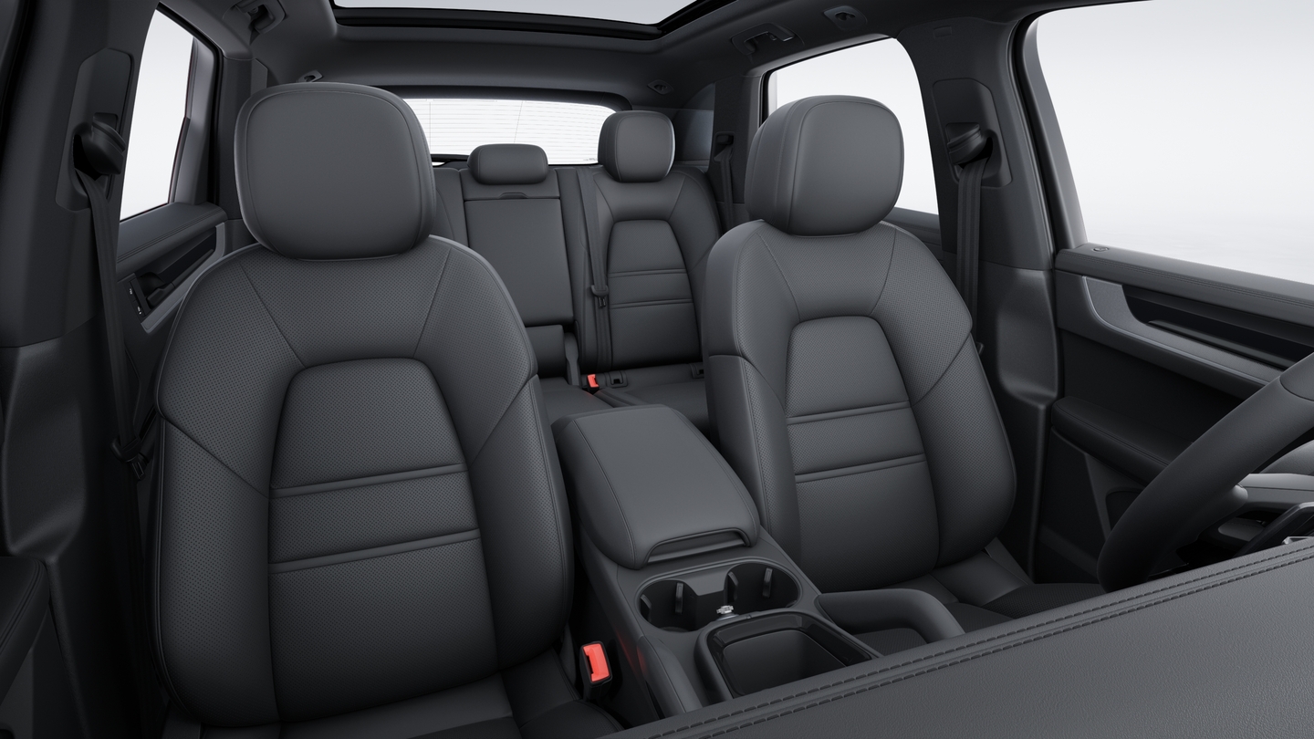 Leather interior Black, smooth-finish leather