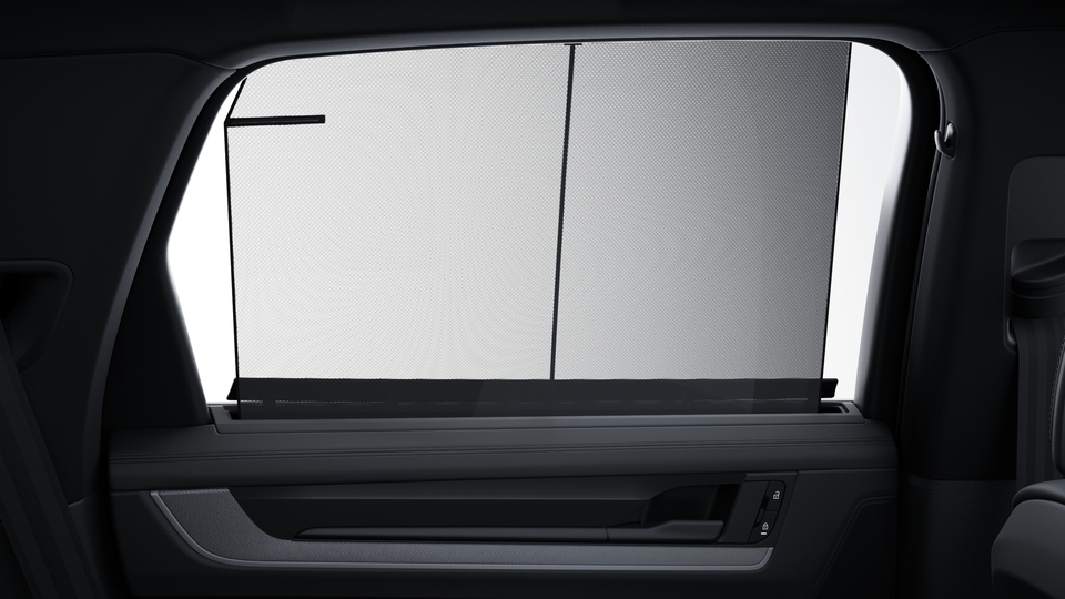 Electric roll-up sunblind for rear side windows