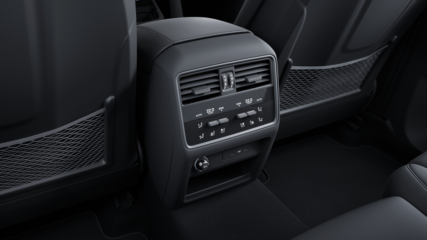 Massage function (front) including seat ventilation (front and rear)