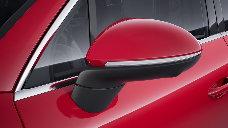 Exterior mirror lower trims including mirror base in Black