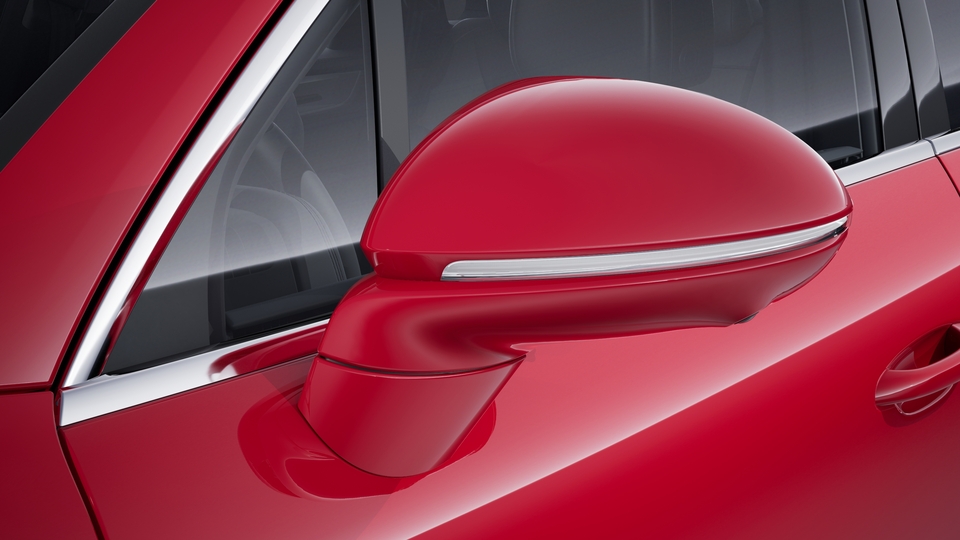 Exterior mirrors painted in exterior colour