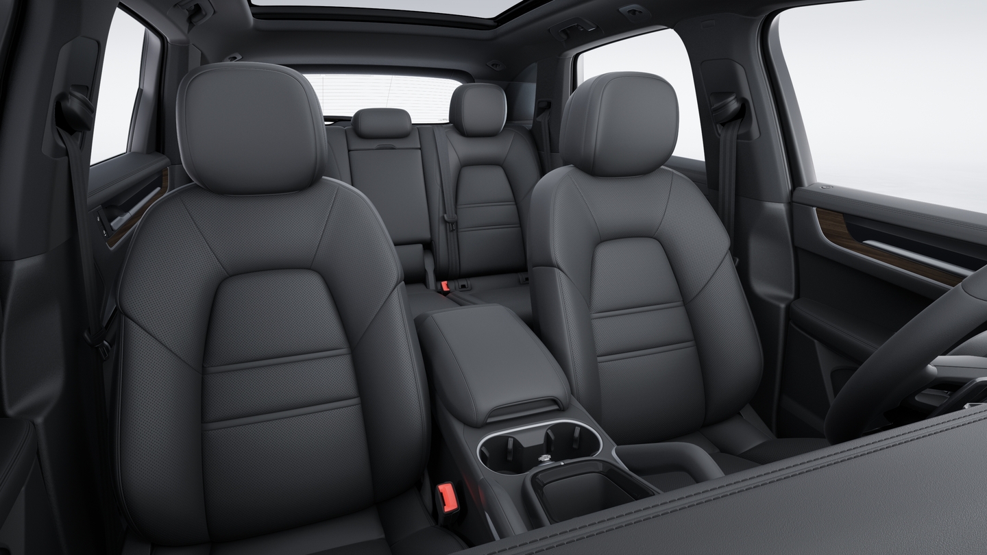 Leather interior Black, smooth-finish leather