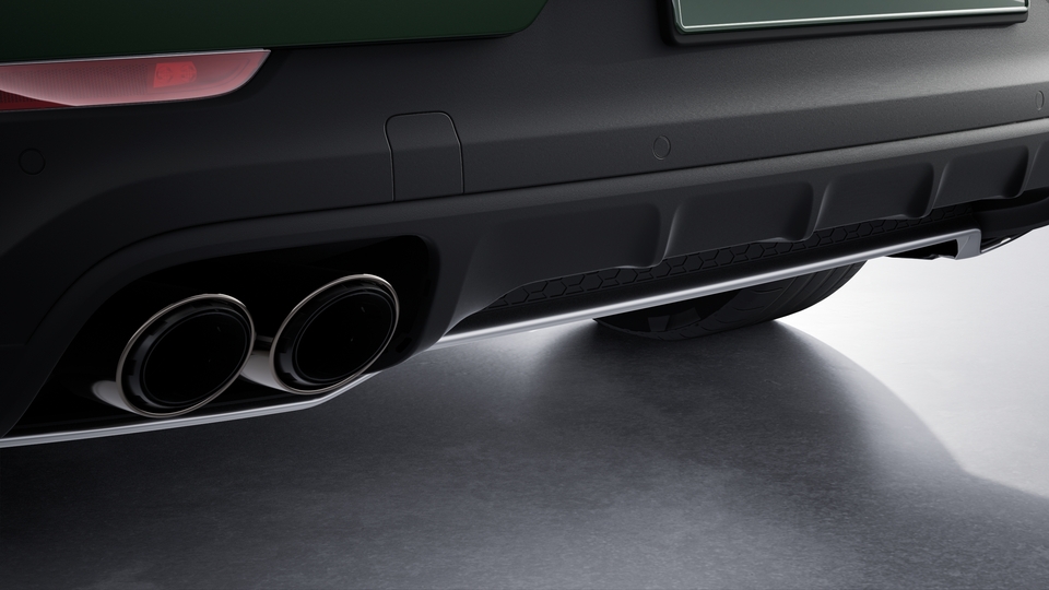 Sports exhaust system including sports tailpipes in Dark Bronze