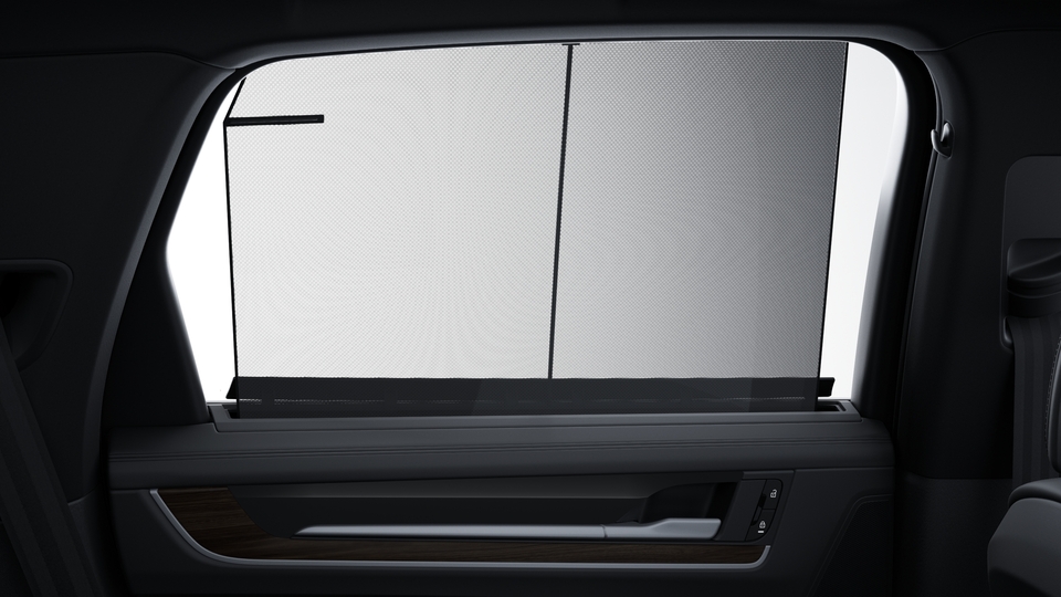 Electric roll-up sunblind for rear side windows