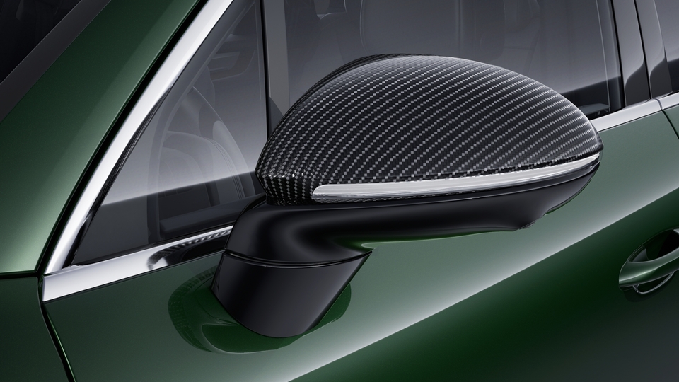 SportDesign exterior mirror upper trims carbon