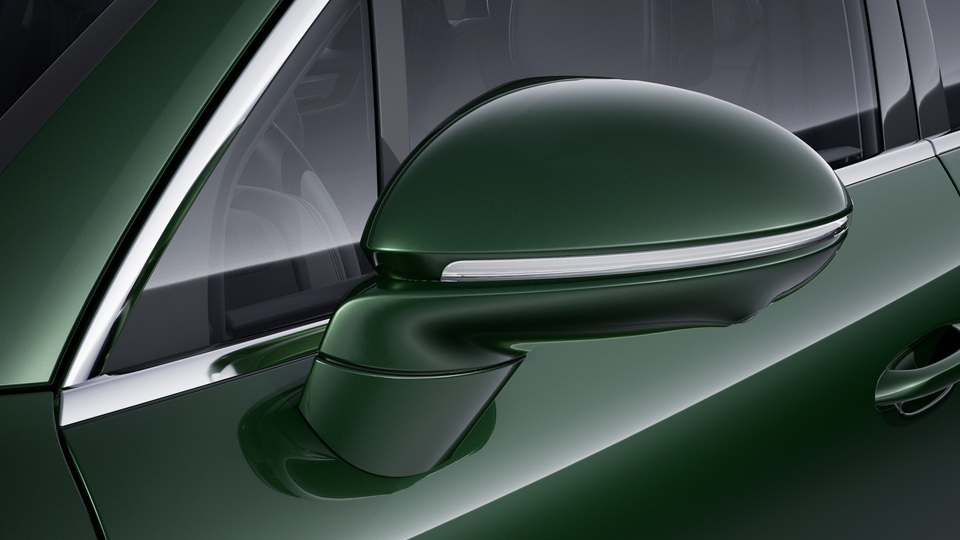 Exterior mirrors painted in exterior colour