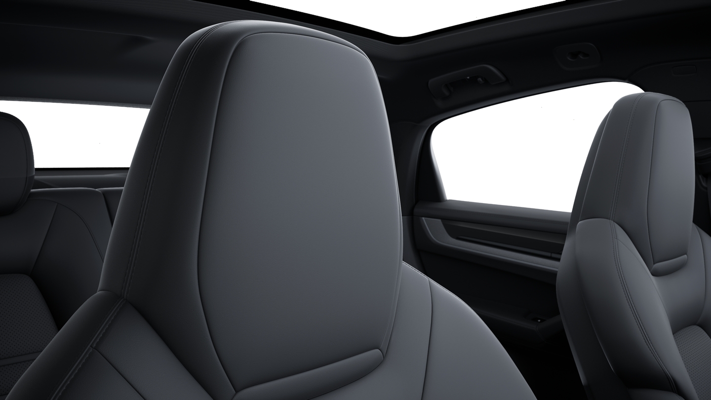 Deletion of model logo embossed on headrests