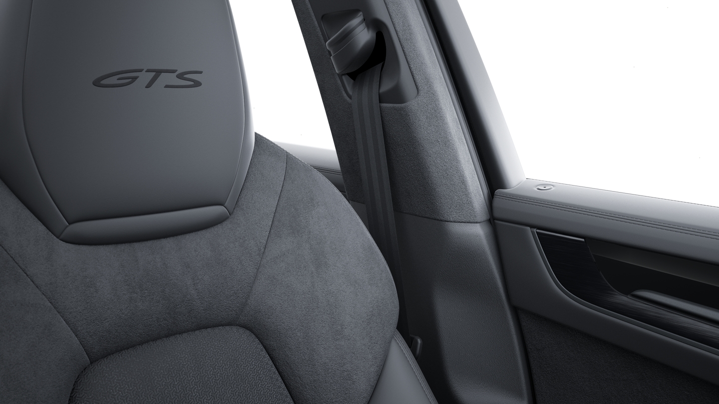 Race-Tex interior with leather Black, smooth-finish leather