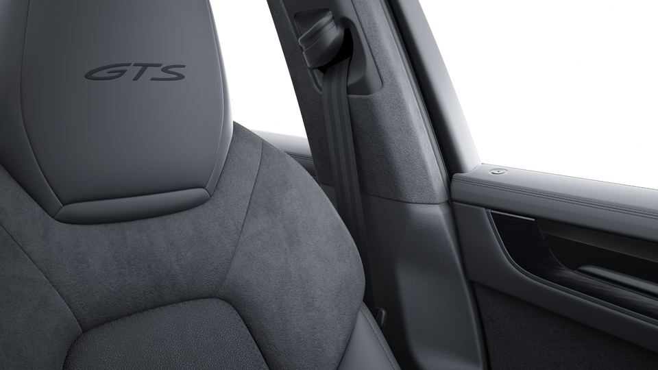 Race-Tex interior with leather Black, smooth-finish leather
