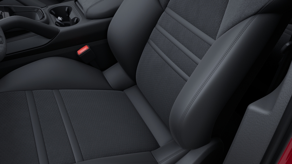 Race-Tex interior with leather Black, smooth-finish leather