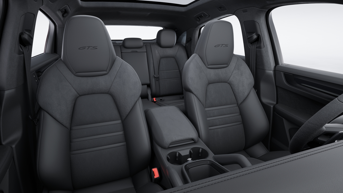 2 seats and one central seat (rear)