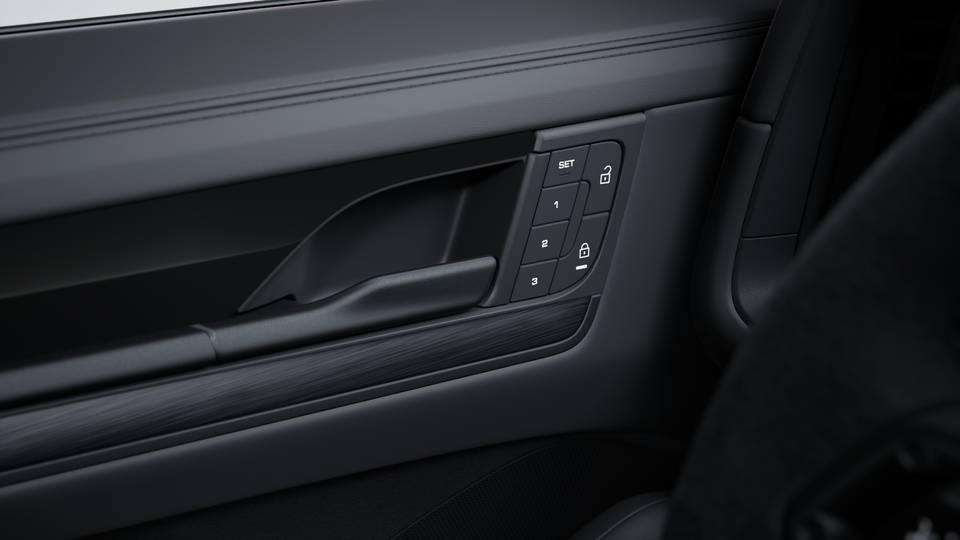 GTS sports seats front with integrated headrests (8-way, electric) and seat centre in Race-Tex