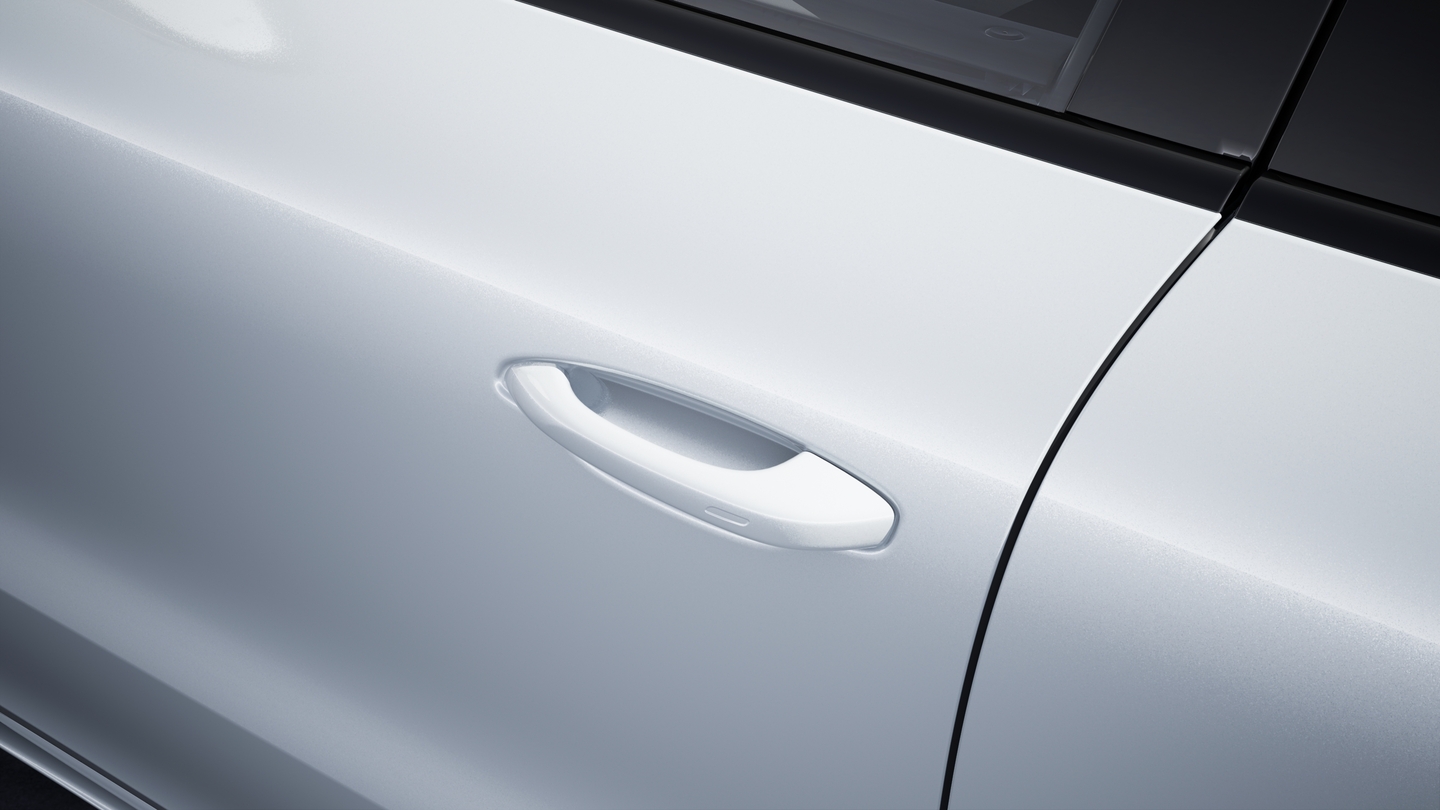 Door handles painted in exterior colour