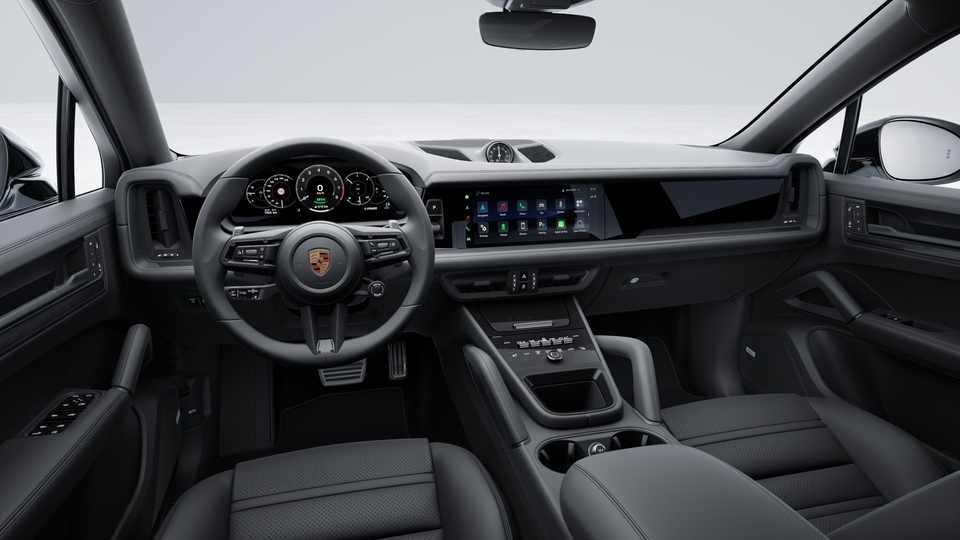 Interior trim in Black brushed aluminium